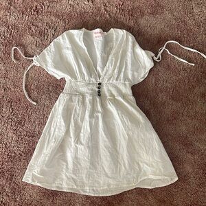 White Linen Dress